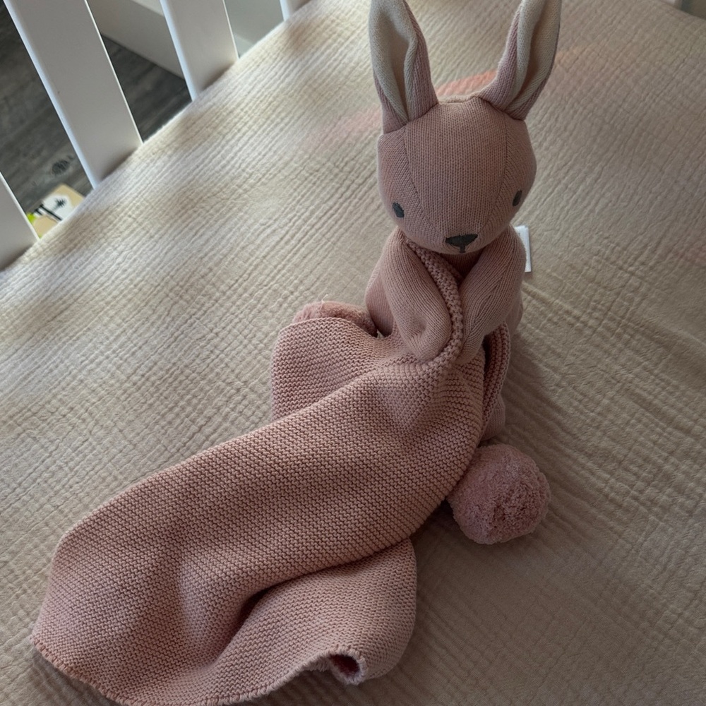 Pottery Barn Pink Bunny Security Blanket Brand NEW